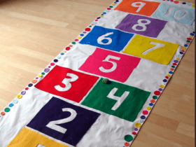 Tapis de jeu la marelle