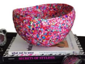 Vide-poche avec des confettis