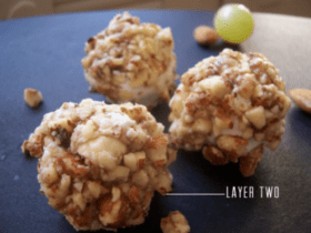 Boules aux raisins et fromage de chèvre frais