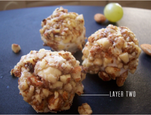 Boules aux raisins et fromage de chèvre frais