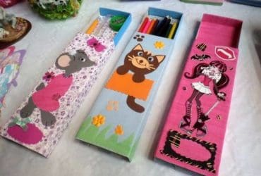 Plumier avec une boite de fromage