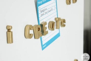 Lettres magnétiques dorées