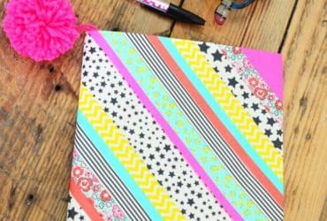 Couverture de cahier personnalisée avec du masking tape