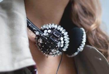 Casque audio avec des strass