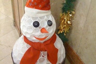 Bonhomme de neige en gobelets