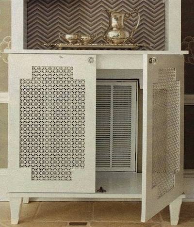 Radiateur avec coffrage grillagé