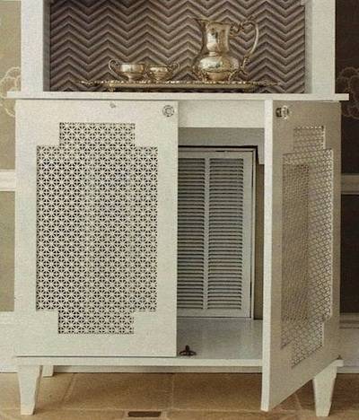 Radiateur avec coffrage grillagé