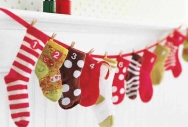 Calendrier de l'Avent avec des chaussettes