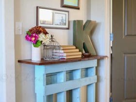 Console d'entrée avec une palette