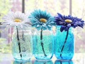 Teinture transparente pour bocaux en verre