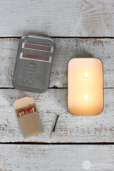 bougie d'urgence avec allumettes à fabriquer soi-même