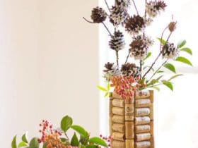 Vase en bouchons de liège