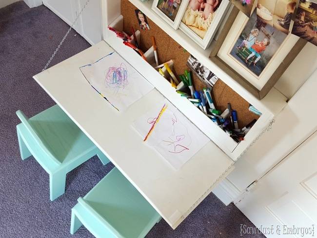 Bureau tableau 2 en 1 pour chambre enfant