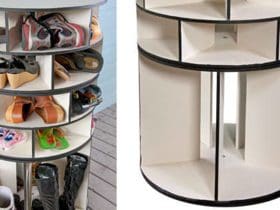 Meuble à chaussures tournant