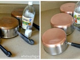 Nettoyer et faire briller les fonds de casseroles en cuivre