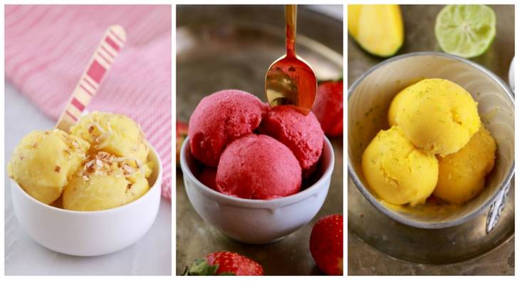 Glace crémeuse au yaourt et aux fruits sans sorbetière