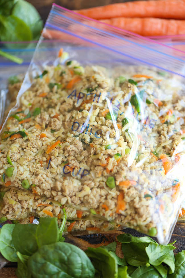 nourriture pour chien faite maison das un sac de congélation