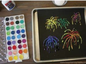 Comment peindre un feu d'artifice avec du sel