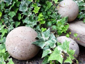 Boules décoratives en béton pour le jardin