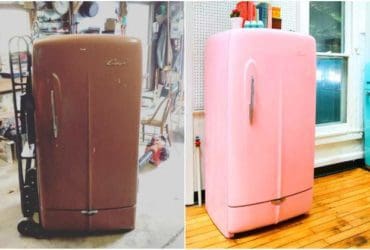Transformer un vieux réfrigérateur en un frigo vintage girly