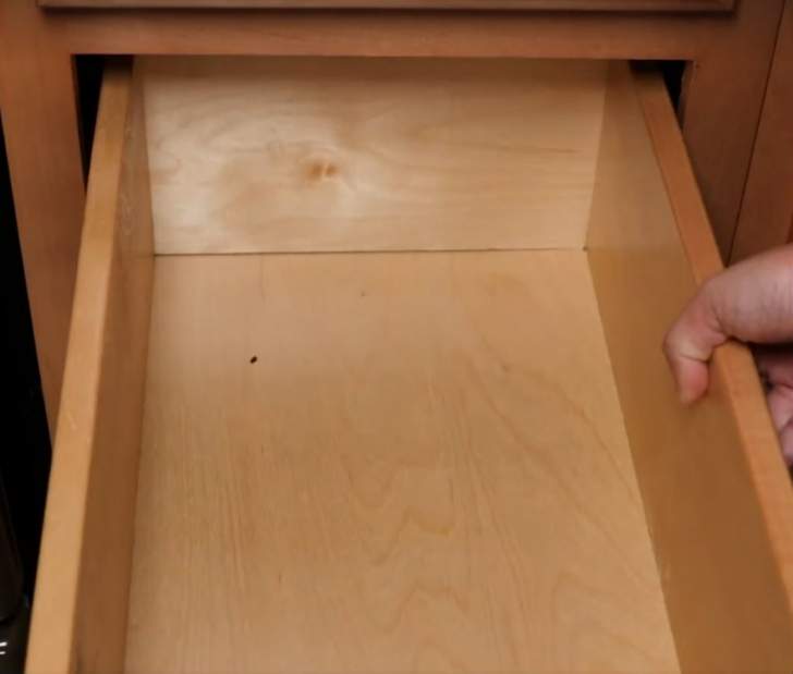 retirer le tiroir vide