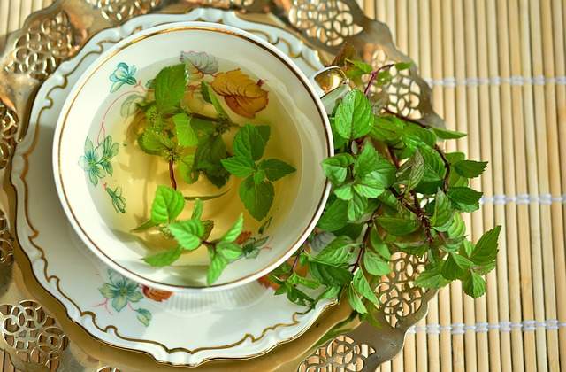 tisane de menthe poivrée