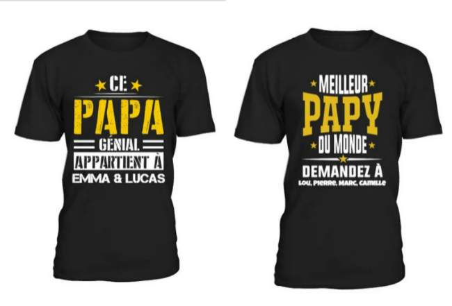 T shirts personnalisés Teezily
