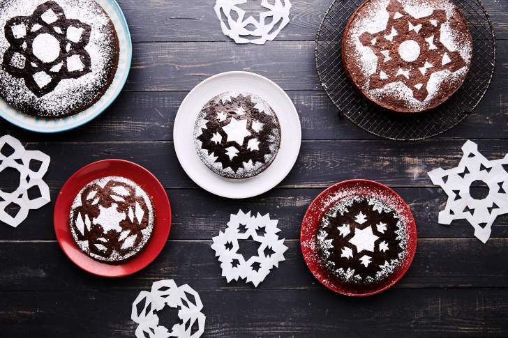 Pochoir à gâteau en forme flocon de neige