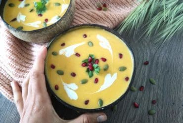 Soupe butternut et lentilles corail