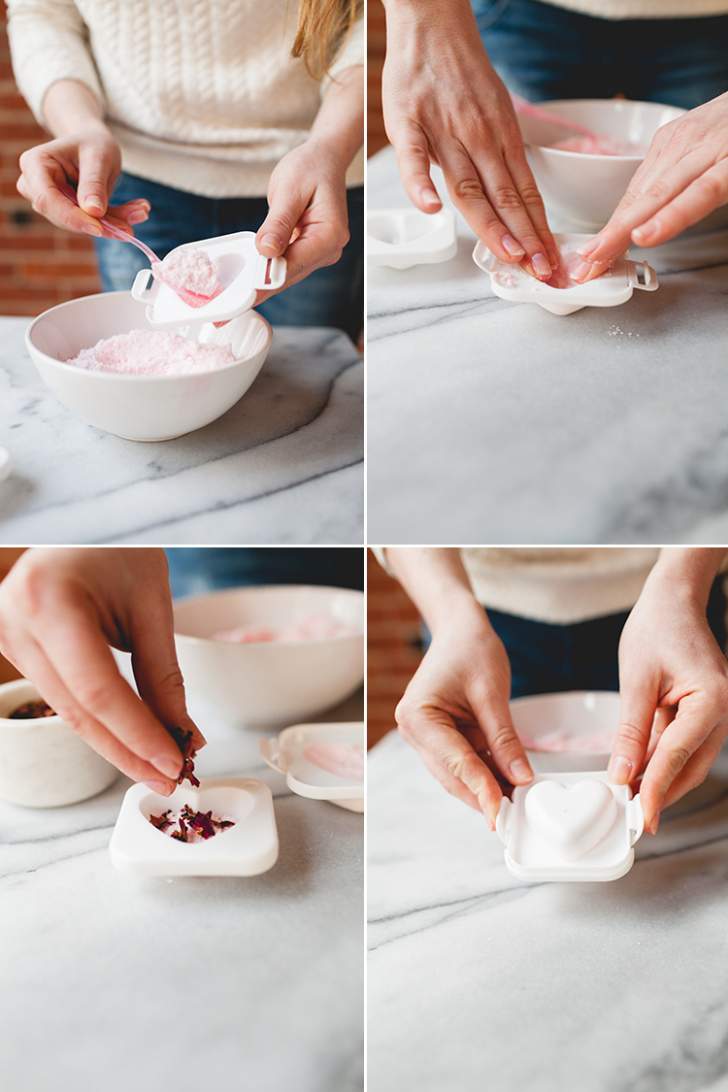 Préparation bombes de bain