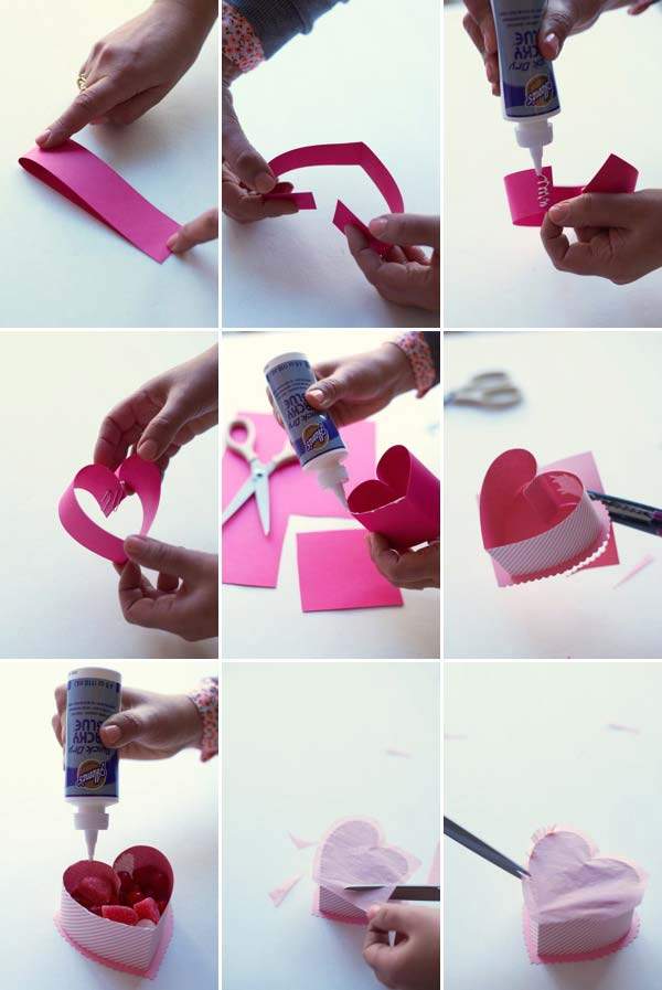 étapes cadeau DIY pour Saint-valentin