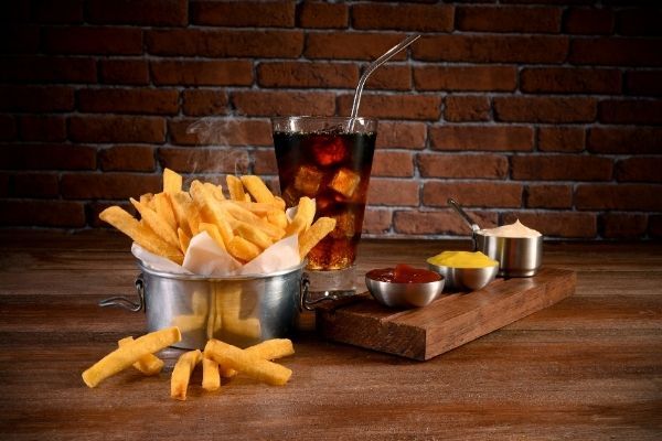 Frites et sodas