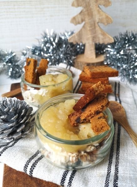 Verrine pomme mascarpone et pain d’épices