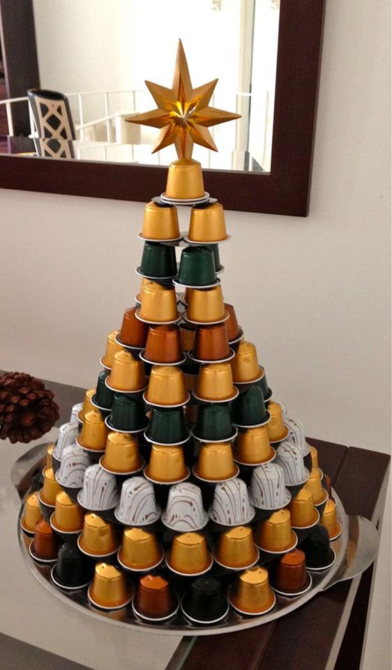 Sapin en capsules de café