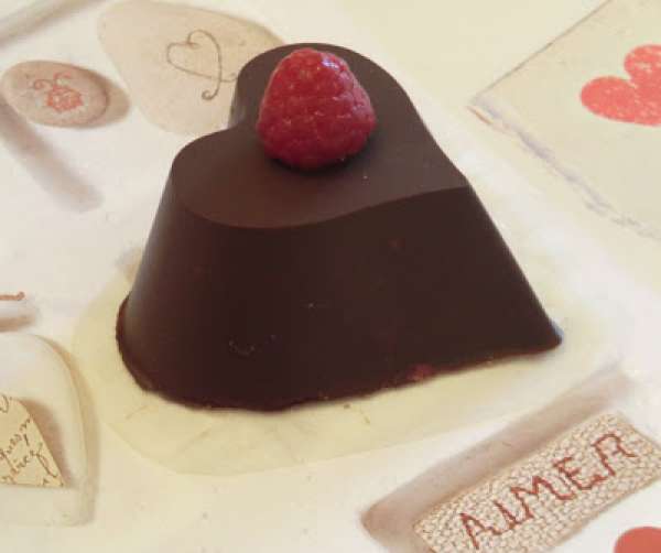 Cœur chocolat fourré à la framboise