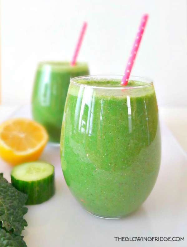 Smoothie tout vert detox et rassasiant