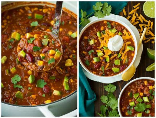 Soupe de chili au quinoa