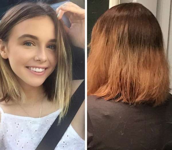 Le coiffeur a littéralement brûlé les cheveux de la pauvre dame