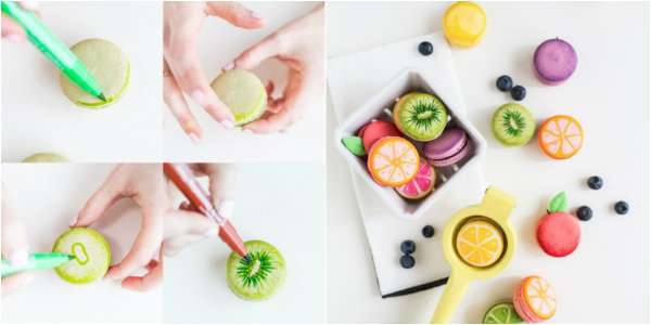 Macarons rondelles de fruits