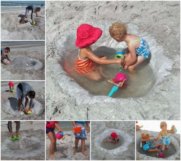 Une piscine à la plage