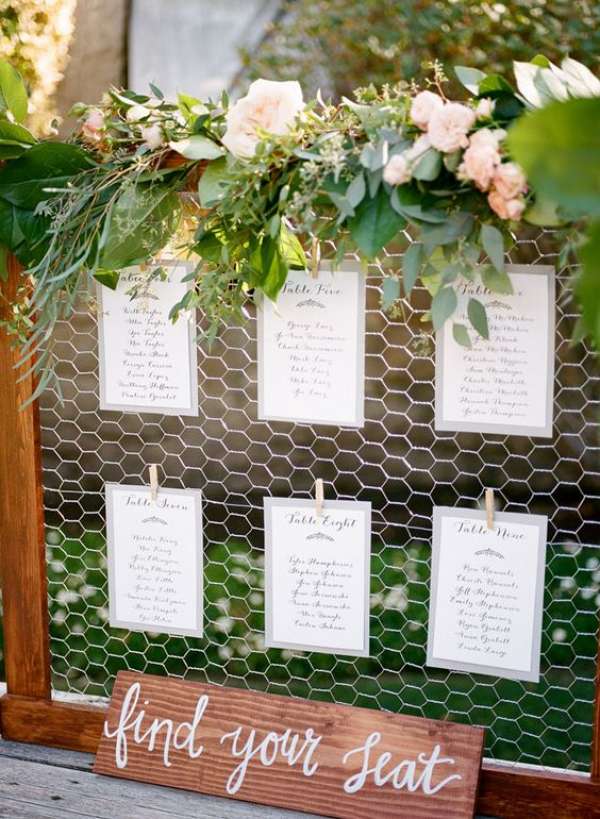 Plan de table pour un mariage