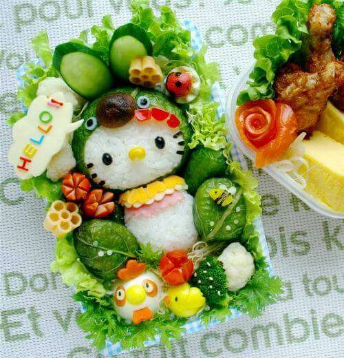 Un repas Hello Kitty qu'on a presque envie d'encadrer