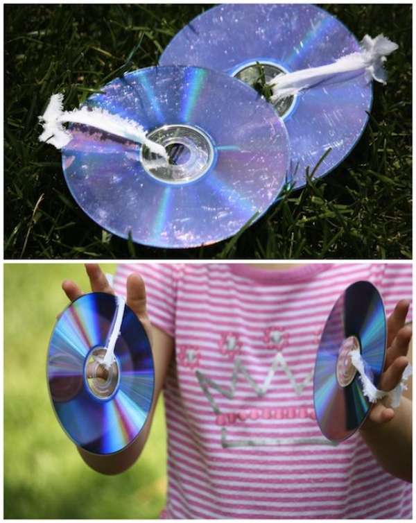 Cymbales avec des CDs