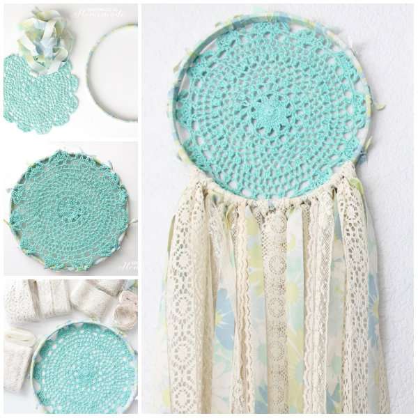 Dreamcatcher en dentelle et crochet