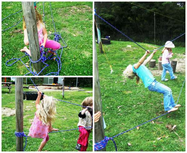 Pont en corde pour petits aventuriers