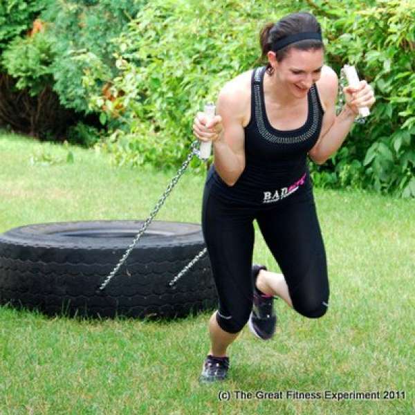 Faire du sport avec un pneu