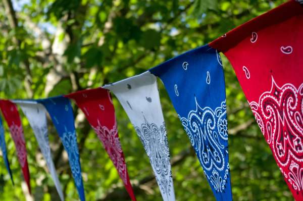 Bannière avec des bandanas