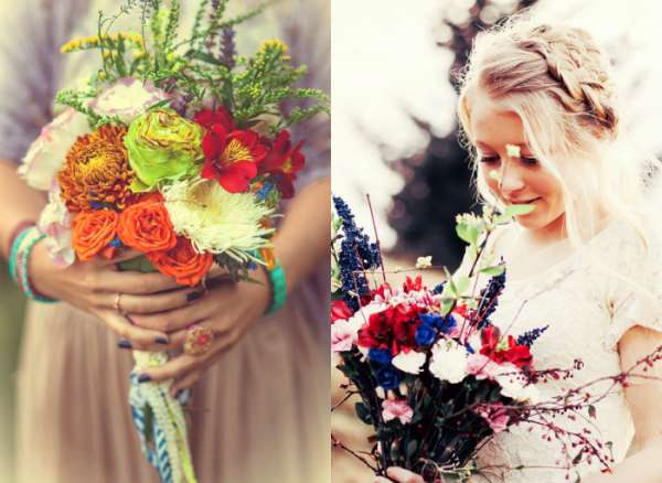 Un bouquet de mariée bohème