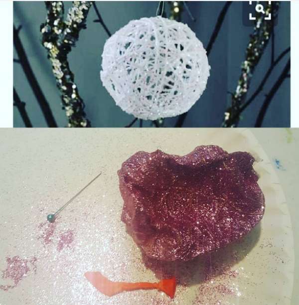 Ce qui devait être une boule décorative en fils