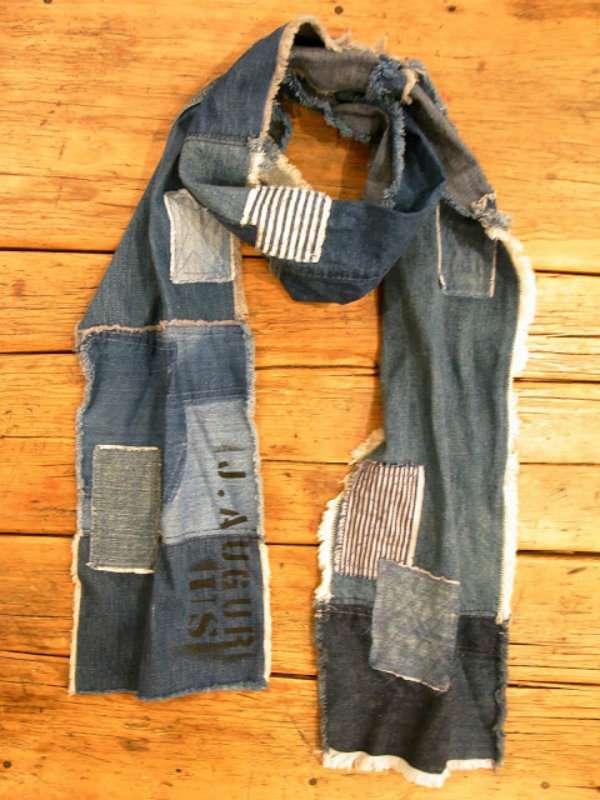 Echarpe patchwork en denim